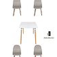 Comedor Mesa Cuadrada Melamina 80x80 cm + Sillas Capitone - Miniatura 9