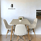 Comedor Mesa Cuadrada Melamina 80x80 cm + Sillas Buckle - Miniatura 1
