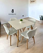 Comedor Cuadrado Melamina con Sillas Radar Fiori - Miniatura 1