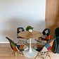 Comedor Mesa Redonda Tulip Madera + Sillas Patchwork - Miniatura 1