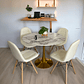 Comedor Mesa Tulip Golden + Sillas Buckle - Miniatura 6