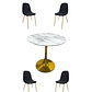 Comedor Mesa Tulip Golden + Sillas Scoop - Miniatura 6