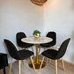 Comedor Mesa Tulip Golden + Sillas Scoop - Miniatura 2