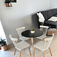 Comedor Mesa Redonda Tulip Cuarzo Negro + Sillas Windsor - Miniatura 1