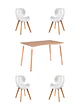 Comedor Rectangular Melamina con Sillas Radar Fiori - Miniatura 3