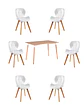 Comedor Rectangular Melamina con Sillas Radar Fiori - Miniatura 4