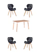 Comedor Rectangular Melamina con Sillas Radar Fiori - Miniatura 5