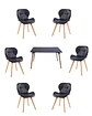 Comedor Rectangular Melamina con Sillas Radar Fiori - Miniatura 12