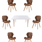 Comedor Mesa Rectangular Melamina 120x80 cm + Sillas Radar Fiori - Miniatura 20