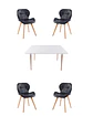 Comedor Rectangular Melamina con Sillas Radar Fiori - Miniatura 15