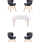 Comedor Mesa Rectangular Melamina 120x80 cm + Sillas Radar Fiori - Miniatura 21