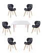 Comedor Rectangular Melamina con Sillas Radar Fiori - Miniatura 16