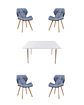 Comedor Rectangular Melamina con Sillas Radar Fiori - Miniatura 17