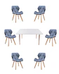 Comedor Rectangular Melamina con Sillas Radar Fiori - Miniatura 18