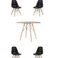 Comedor Mesa Redonda Melamina Eames Madera 120 cm + Sillas Buckle - Miniatura 2