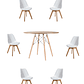 Comedor Mesa Redonda Melamina Eames Madera 120 cm + Sillas Tulip - Miniatura 2