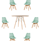 Comedor Mesa Redonda Melamina Eames Madera 120 cm + Sillas Tulip - Miniatura 4