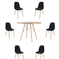 Comedor Mesa Redonda Melamina Eames Madera 120 cm + Sillas Scoop - Miniatura 4