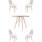 Comedor Mesa Redonda Melamina Eames Madera 120 cm + Sillas Scoop - Miniatura 6