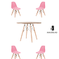 Comedor Mesa Redonda Melamina Eames Madera 120 cm + Sillas Eames - Miniatura 1