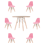 Comedor Mesa Redonda Melamina Eames Madera 120 cm + Sillas Eames - Miniatura 2