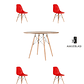 Comedor Mesa Redonda Melamina Eames Madera 120 cm + Sillas Eames - Miniatura 12
