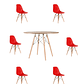 Comedor Mesa Redonda Melamina Eames Madera 120 cm + Sillas Eames - Miniatura 14