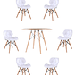 Comedor Mesa Redonda Melamina Eames Madera 120cm + Sillas Radar - Miniatura 10
