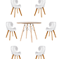 Comedor Mesa Redonda Melamina Eames Madera 120 cm + Sillas Radar Fiori - Miniatura 4
