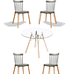 Comedor Mesa Redonda Vidrio Eames 120 cm + Sillas Windsor - Miniatura 5