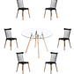 Comedor Mesa Redonda Vidrio Eames 120 cm + Sillas Windsor - Miniatura 8