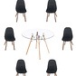 Mesa Redonda Vidrio Eames 120 cm + Sillas Capitone - Miniatura 2