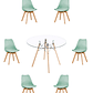 Comedor Mesa Redonda Vidrio Eames 120 cm + Sillas Tulip - Miniatura 4