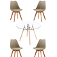 Comedor Mesa Redonda Vidrio Eames 120 cm + Sillas Tulip - Miniatura 9