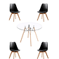 Comedor Mesa Redonda Vidrio Eames 120 cm + Sillas Tulip - Miniatura 11
