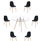 Comedor Mesa Redonda Vidrio Eames 120 cm + Sillas Scoop - Miniatura 6