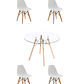 Comedor Mesa Redonda Vidrio Eames 120 cm + Sillas Eames - Miniatura 7