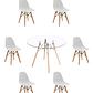 Comedor Mesa Redonda Vidrio Eames 120 cm + Sillas Eames - Miniatura 8