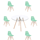 Comedor Mesa Redonda Vidrio Eames 120 cm + Sillas Eames - Miniatura 10
