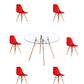 Comedor Mesa Redonda Vidrio Eames 120 cm + Sillas Eames - Miniatura 12