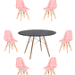 Comedor Mesa Redonda Melamina Eames Negra 120 cm + Sillas Buckle - Miniatura 7
