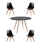 Comedor Mesa Redonda Melamina Eames Negra 120 cm + Sillas Tulip - Miniatura 14