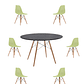Comedor Mesa Redonda Melamina Eames Negra 120 cm + Sillas Eames - Miniatura 6