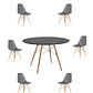 Comedor Mesa Redonda Melamina Eames Negra 120 cm + Sillas Eames - Miniatura 8