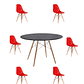 Comedor Mesa Redonda Melamina Eames Negra 120 cm + Sillas Eames - Miniatura 14