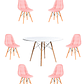 Comedor Mesa Redonda Melamina Eames Blanca 120 cm + Sillas Buckle - Miniatura 6