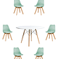 Comedor Mesa Redonda Melamina Eames Blanca 120 cm + Sillas Tulip - Miniatura 4