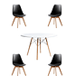 Comedor Mesa Redonda Melamina Eames Blanca 120 cm + Sillas Tulip - Miniatura 11