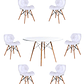 Comedor Mesa Redonda Melamina Eames Blanca 120cm + Sillas Radar - Miniatura 10