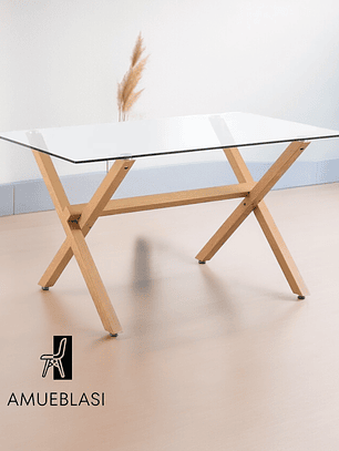 Mesa Rectangular Vidrio Elite 130x80 cm